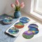 8PCS Starry Sky Diamond Painting Coaster Kit – DIY Moon & Galaxy Gem Art Drink Coasters with Holder & Cork Base, Celestial Craft Set for Adults & Beginners Home Décor